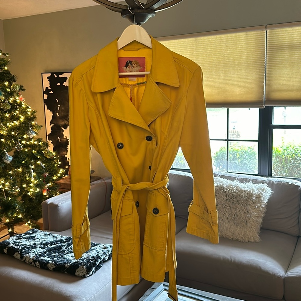 Yellow trench style jacket
